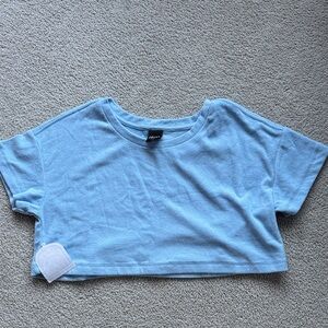 Jolyn Clothing Sky Blue Crop Top